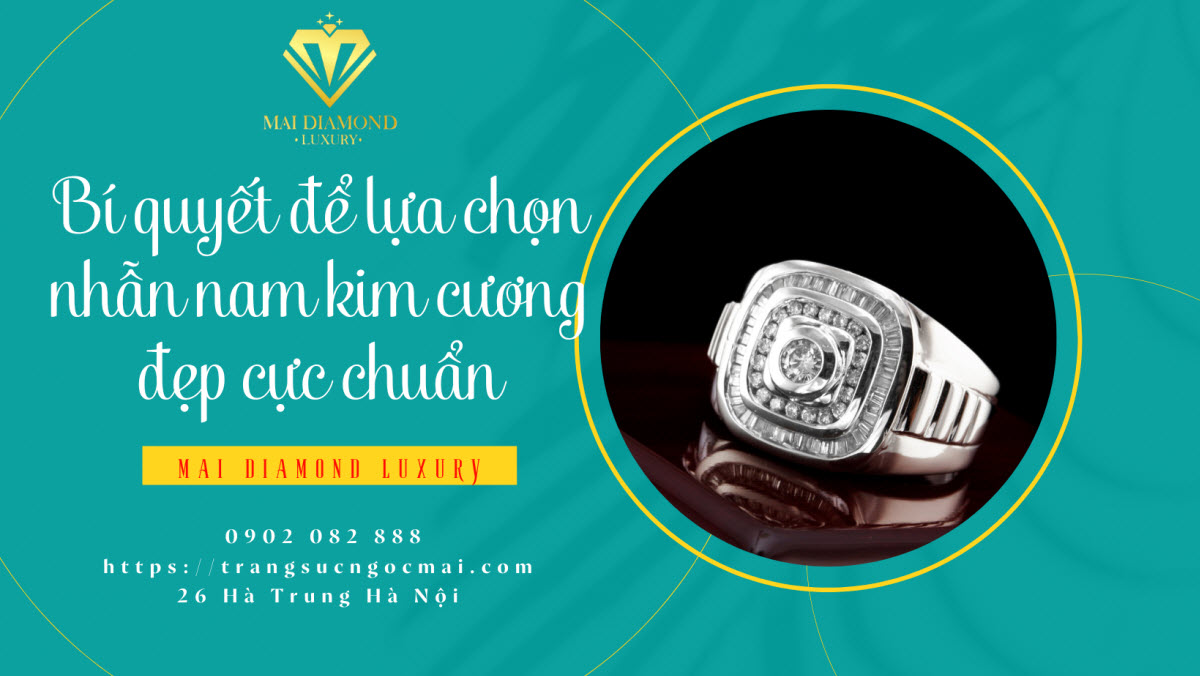 Nhẫn nam kim cương đẹp