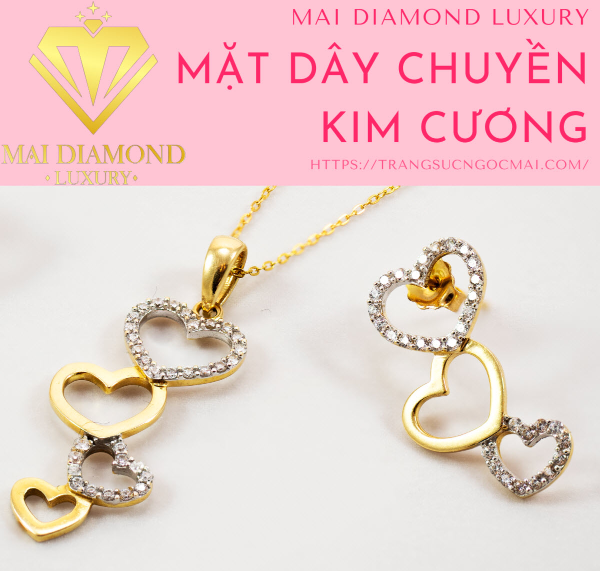 Mặt dây chuyền kim cương đẹp