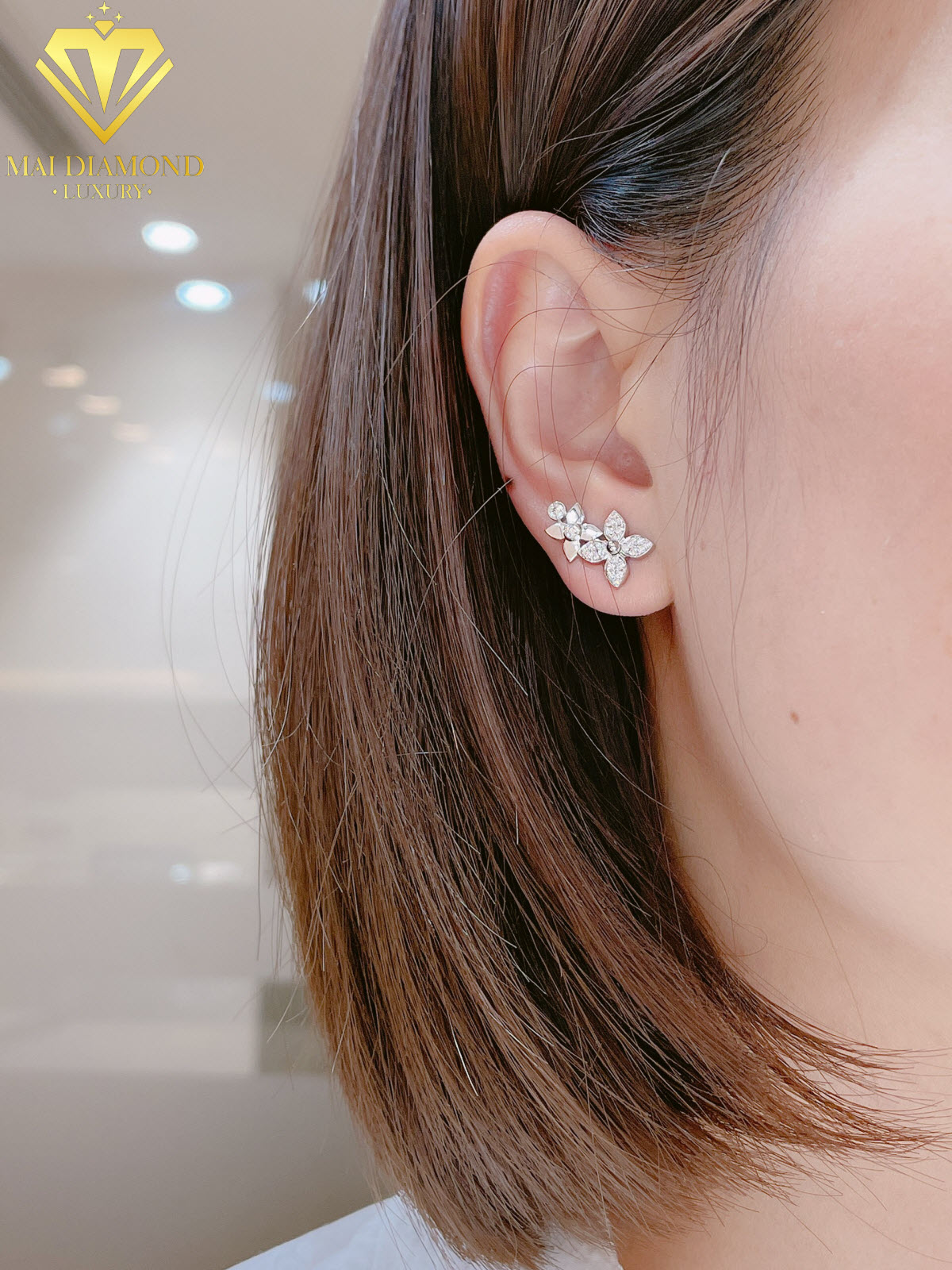 Bông tai kim cương nữ